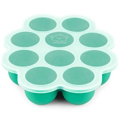 Silicone Baby Food Freezer Tray with Clip-on Lid, Dishwasher, Microwave, BPA-Free Storage