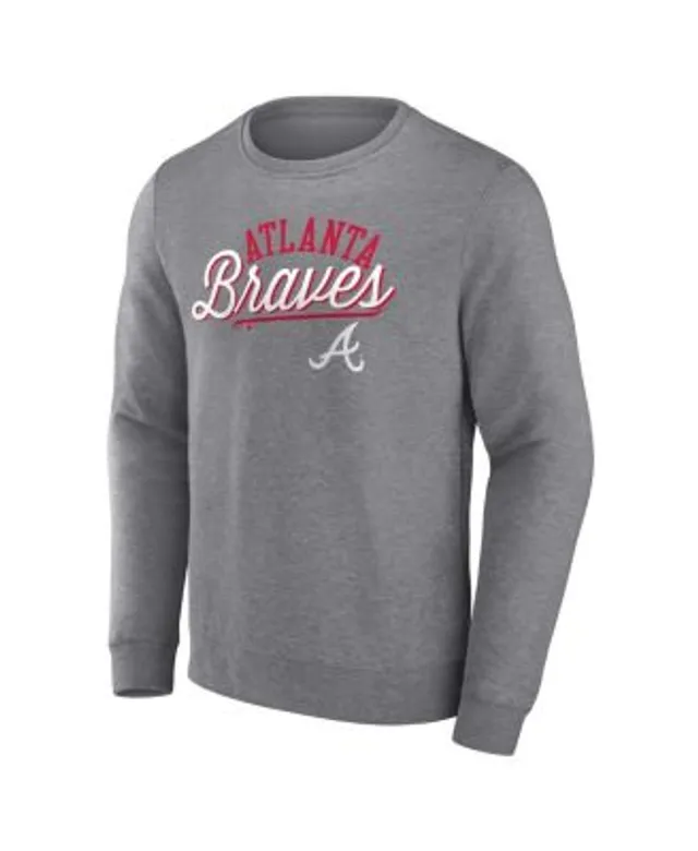 Men's Atlanta Braves Pro Standard Cream Cooperstown Collection Retro Old  English Pullover Sweatshirt