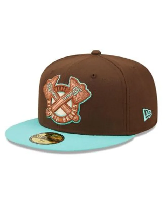 Men's New Era Brown/Mint Atlanta Braves 150th Anniversary Walnut Mint 59FIFTY Fitted Hat