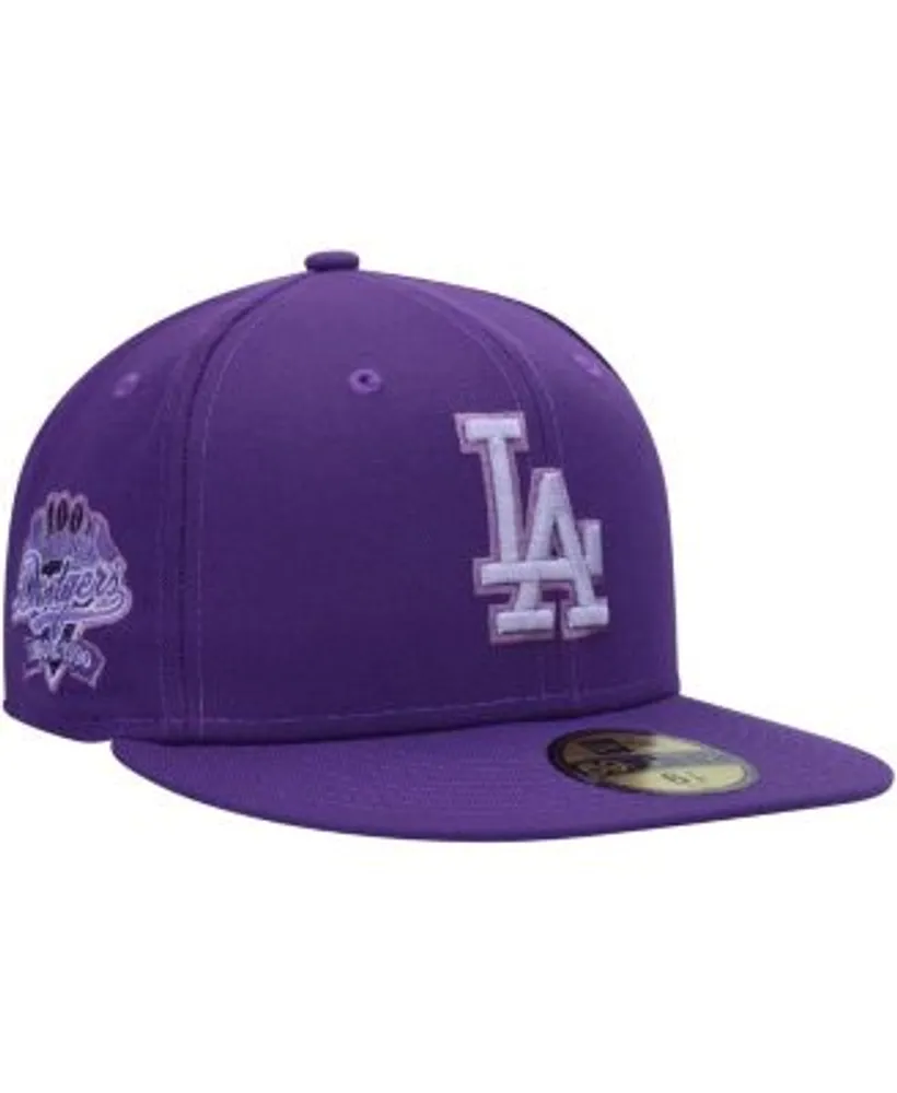 Los Angeles Dodgers New Era Pink Under Visor 59FIFTY Fitted Hat- Navy