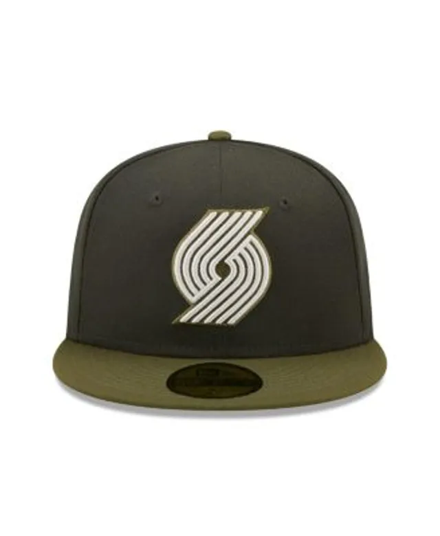 New Era Men's 2021-22 City Edition Portland Trail Blazers 59FIFTY Fitted Hat - Black - 7 1/8 - Each