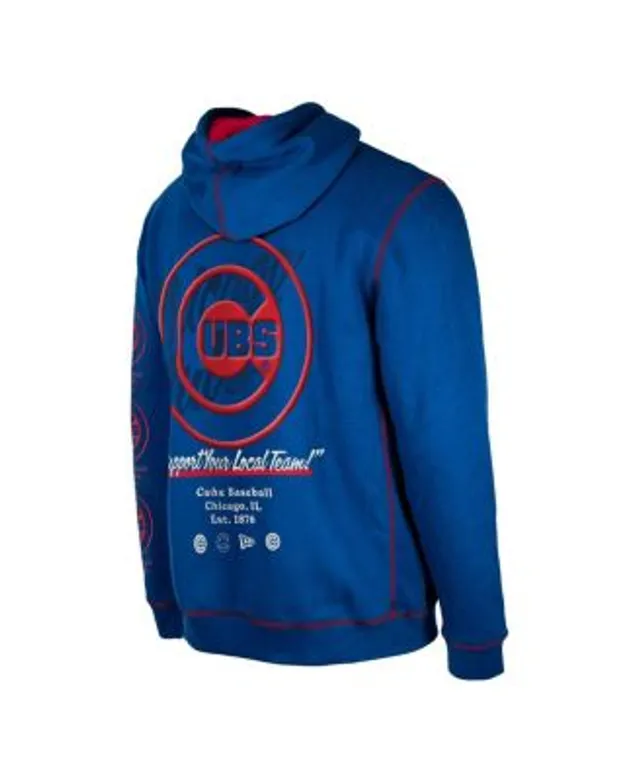 Men's New Era Royal Chicago Cubs Team Hoodie T-Shirt Size: Large