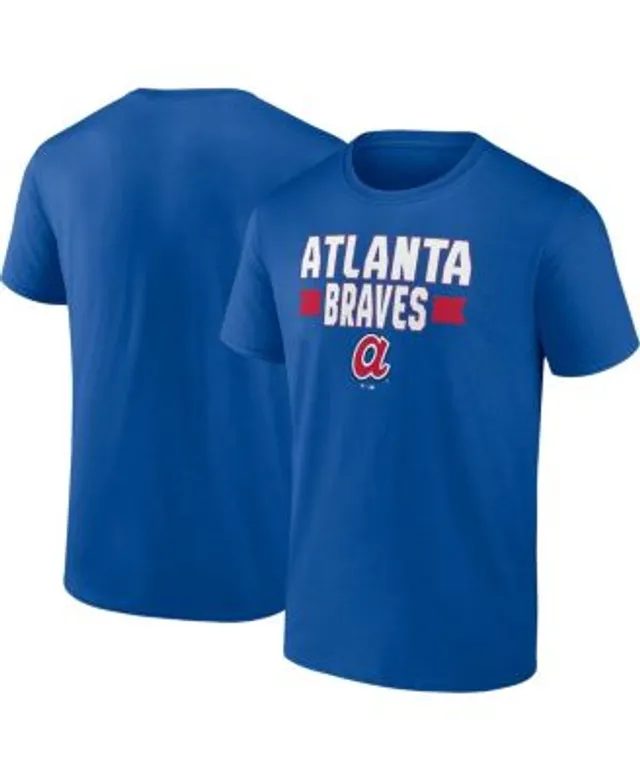 Men's Fanatics Branded Navy/Gray Atlanta Braves Big & Tall Colorblock T-Shirt