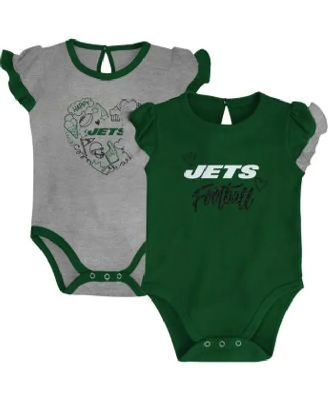 Newborn & Infant Heathered Gray Green Bay Packers Little Fan Bodysuit