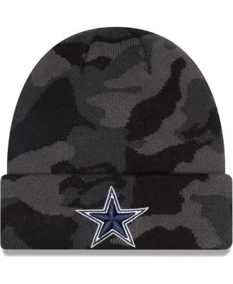 Women's Black Dallas Cowboys 2020 Salute to Service Cuffed Pom Knit