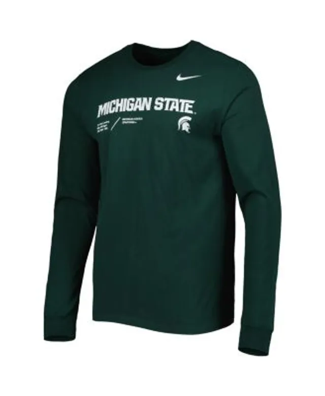 Men's Nike Gray Michigan State Spartans Basketball Drop Legend Long Sleeve  Performance T-Shirt