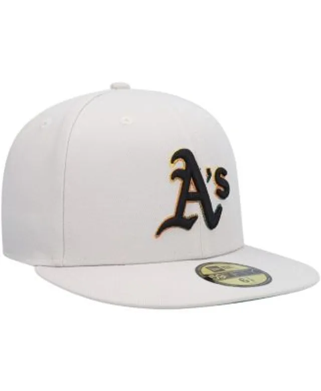 Oakland Athletics New Era Pink Undervisor 59FIFTY Fitted Hat - Khaki/Olive