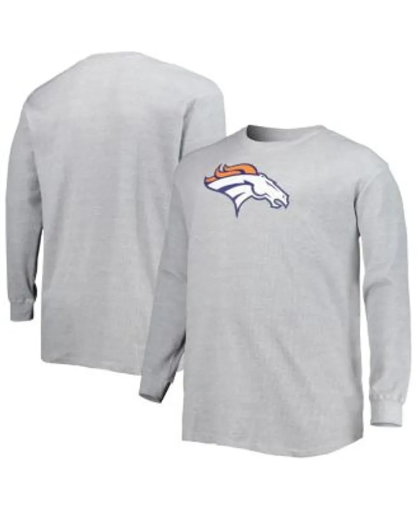 Profile Men's Heather Gray Denver Broncos Big and Tall Waffle-Knit