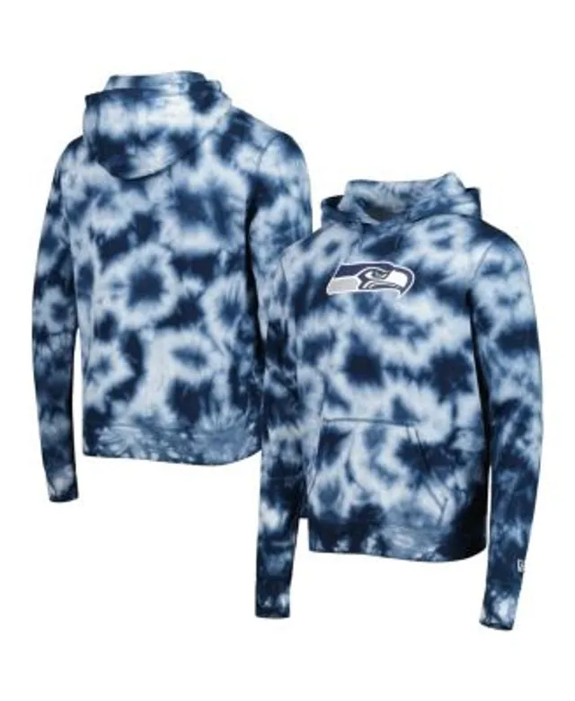 Men's Tommy Hilfiger College Navy Seattle Seahawks Stanley Tie-Dye Pullover Hoodie Size: Large