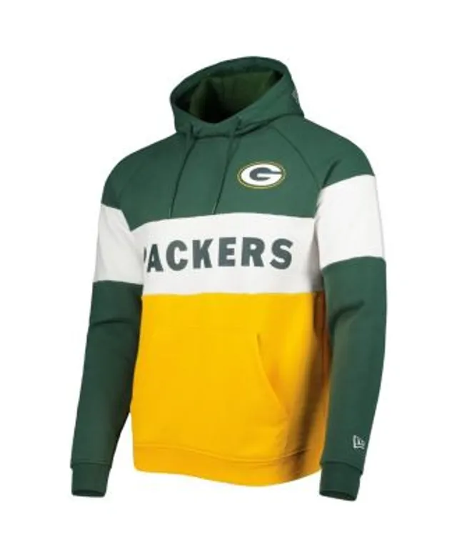 Green Bay Packers New Era Women's Throwback Colorblock Full-Zip Hoodie -  Green/Gold