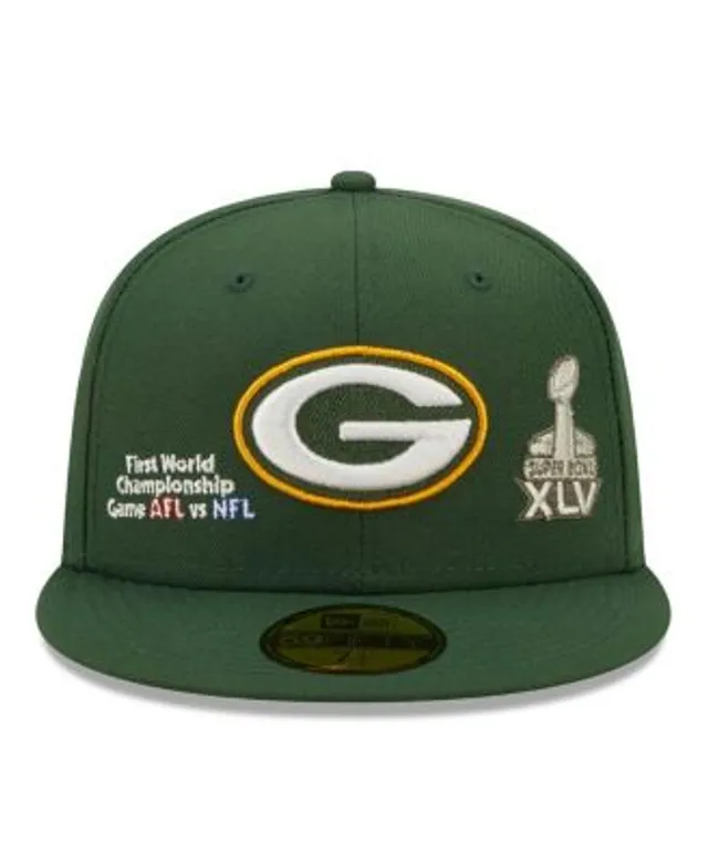 Men's New Era Black Green Bay Packers Omaha Low Profile 59FIFTY Fitted Hat