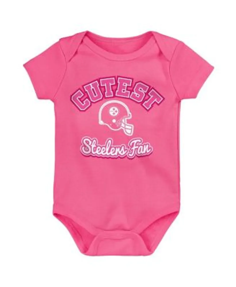 Outerstuff Girls Newborn and Infant Pink Pittsburgh Steelers Cutest Fan  Bodysuit