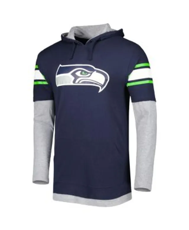 Starter Mens Seattle Seahawks Hoodie Sweatshirt, Blue, Large