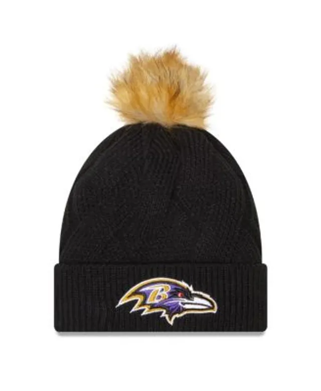 Lids Baltimore Ravens Preschool Football Head Knit Hat with Pom -  Brown/Purple