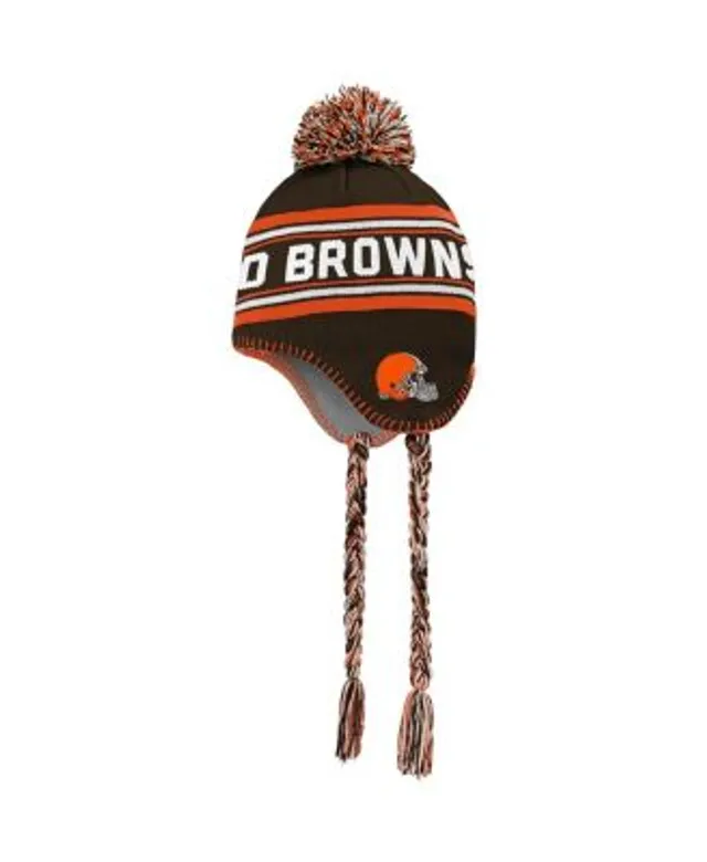 Infant Brown Los Angeles Chargers Football Head Knit Hat with Pom