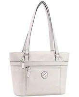 Giani Bernini Signature Colorblock Small Faux Leather Tote, Created for  Macy's