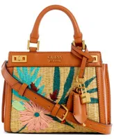 GUESS Katey Raffia Luxury Satchel