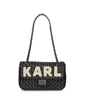 Karl Lagerfeld Paris Lyon Monogram Small Shoulder Bag