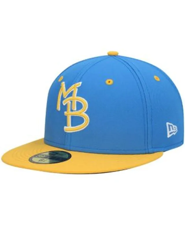 Men's New Era Light Blue Louisville Bats Authentic Collection Alternate Logo 59FIFTY Fitted Hat