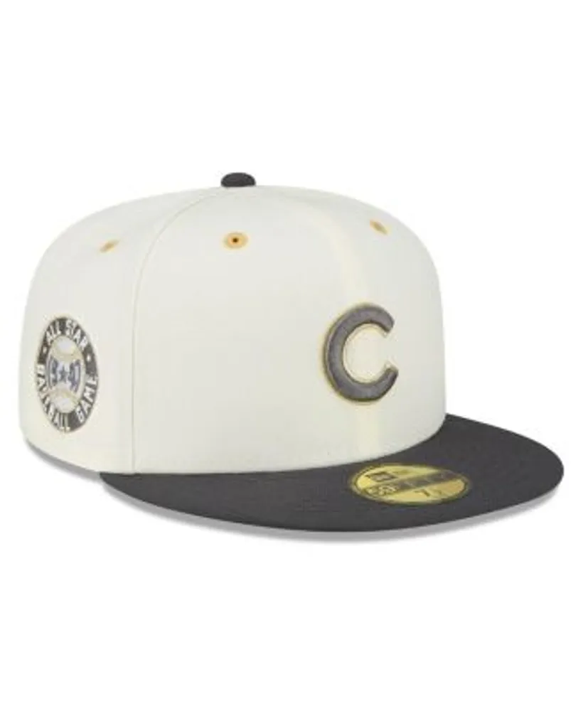 New Era Mens Atlanta Braves Braves Chrome Fitted Cap In White/black/gold