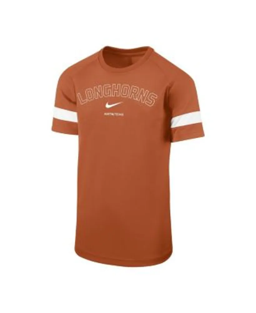 Men's Nike White/Texas Orange Texas Longhorns Baseball Performance Raglan  3/4-Sleeve T-Shirt