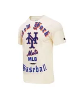 Men's Pro Standard Cream Milwaukee Brewers Cooperstown Collection Old  English T-Shirt