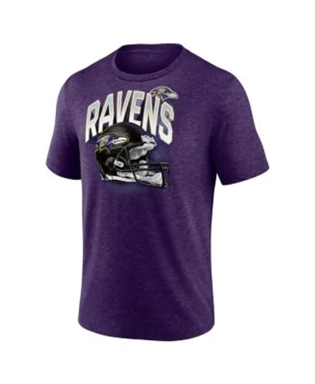 Men's Fanatics Branded Heathered Purple Baltimore Ravens End Around Tri-Blend T-Shirt