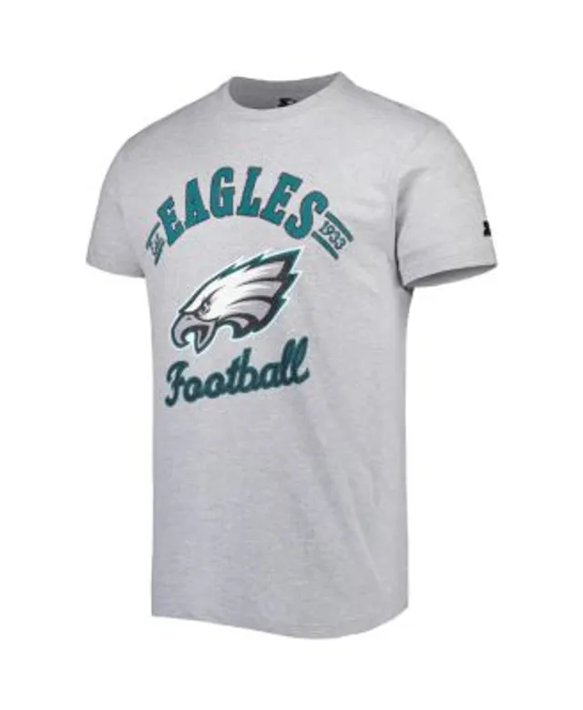 Men's Junk Food Heathered Gray Philadelphia Eagles Helmet T-Shirt