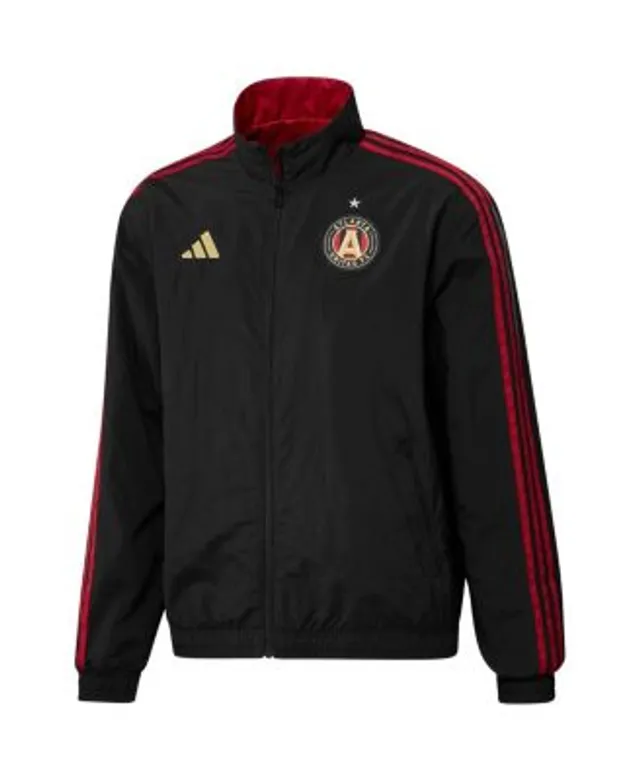 Men's adidas Red Atlanta United FC 2020 Travel Quarter-Zip Hoodie