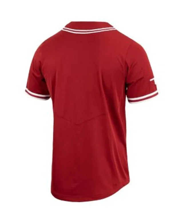 Men's Nike Natural Alabama Crimson Tide Replica Full-Button Baseball Jersey