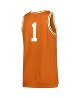 Men's Nike #1 Cream Texas Longhorns Retro Replica Basketball Jersey