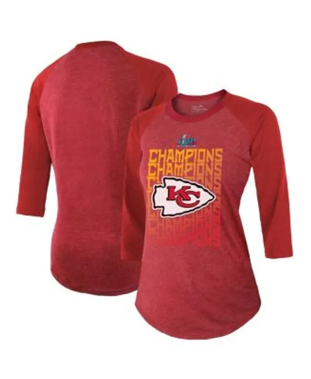 Women's Majestic White/Red Kansas City Chiefs Lace-Up V-Neck T