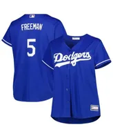 Women's Los Angeles Dodgers White Plus Size Sanitized Replica Team Jersey