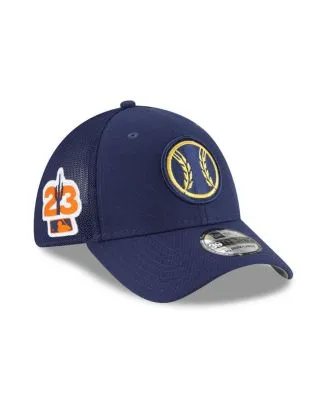 Milwaukee Brewers New Era 2023 Clubhouse 9FORTY Snapback Hat - Navy