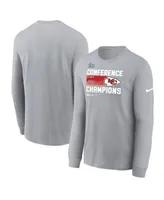 Men's Nike Gray Kansas City Chiefs 2022 AFC Champions Locker Room Trophy  Collection T-Shirt