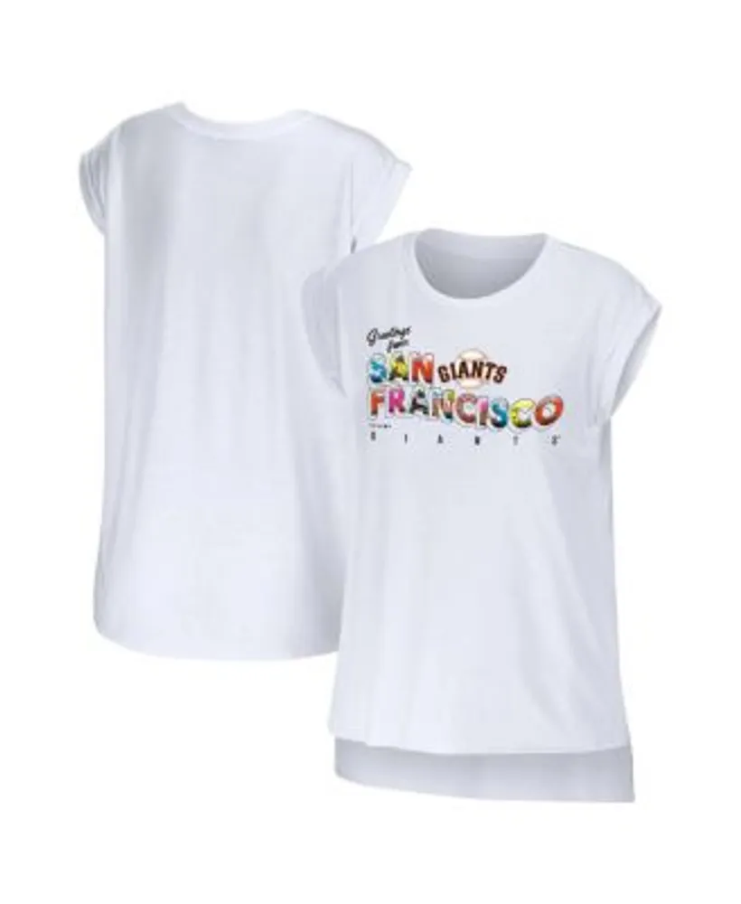 WEAR by Erin Andrews Women's White San Francisco Giants Greetings From T- shirt