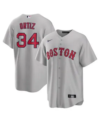 Nike Men's David Ortiz White Boston Red Sox Big Papi Replica Jersey - Macy's