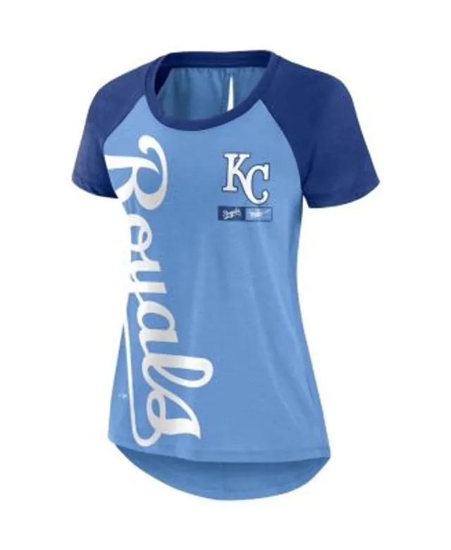 Women's Nike White Kansas City Royals Rewind Color Remix Fashion Raglan T-Shirt Size: Large