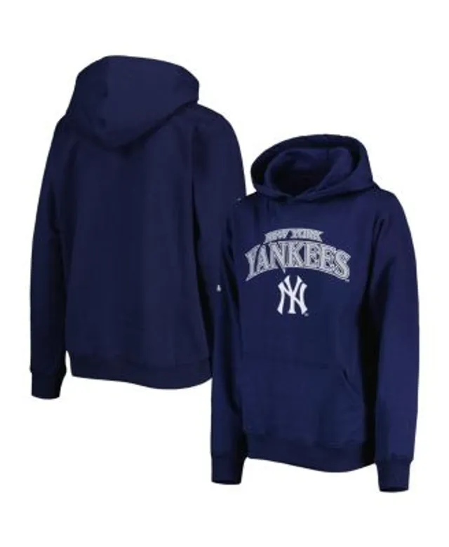 Outerstuff Youth Heather Gray New York Yankees Spectacular Funnel Hoodie