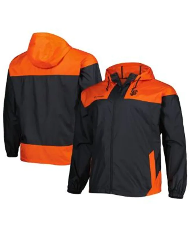 Men's Columbia Navy, Orange Detroit Tigers Omni-Shade Flash Forward Challenger Full-Zip Windbreaker