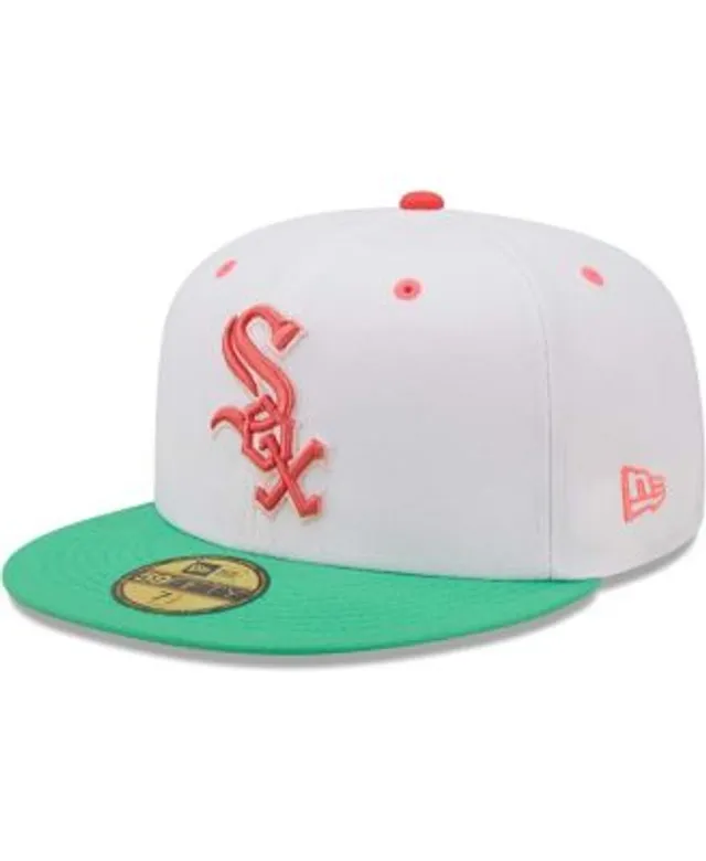 Men's New Era Pink/Green Chicago White Sox Cooperstown Collection Comiskey Park Passion Forest 59FIFTY Fitted Hat