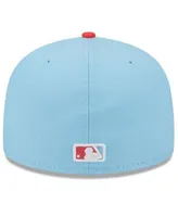 Los Angeles Angels New Era Spring Color Two-Tone 59FIFTY Fitted Hat -  Cream/Light Blue