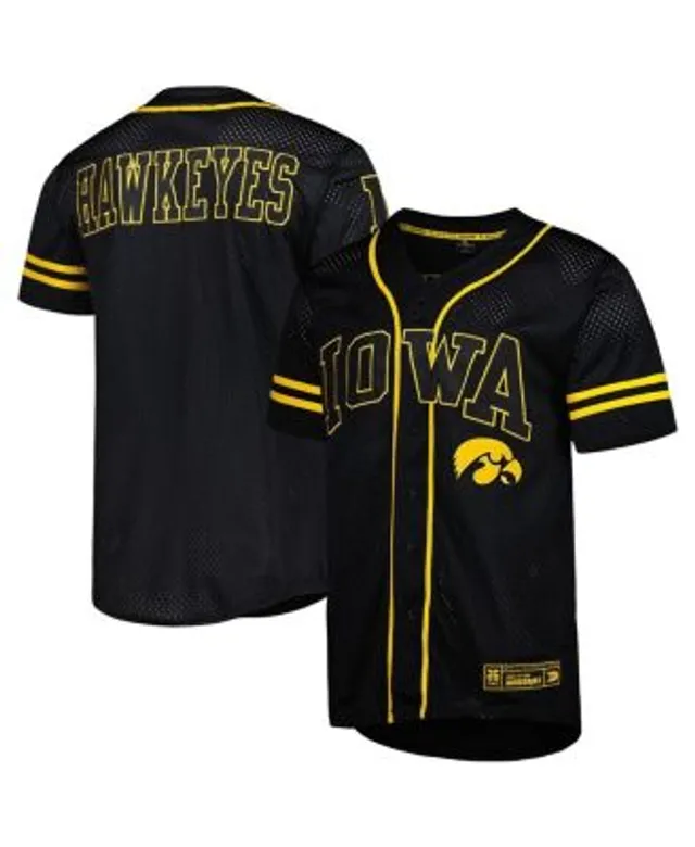 Men's Nike Black Iowa Hawkeyes Replica Vapor Elite Full-Button Baseball  Jersey