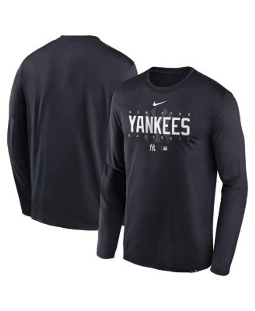 Nike Men's Navy New York Yankees Authentic Collection Team Logo Legend  Performance Long Sleeve T-shirt