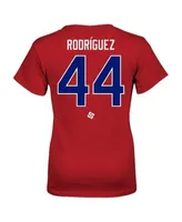 Legends Youth Boys and Girls Julio Rodriguez Red Dominican Republic  Baseball 2023 World Classic Name Number T-shirt