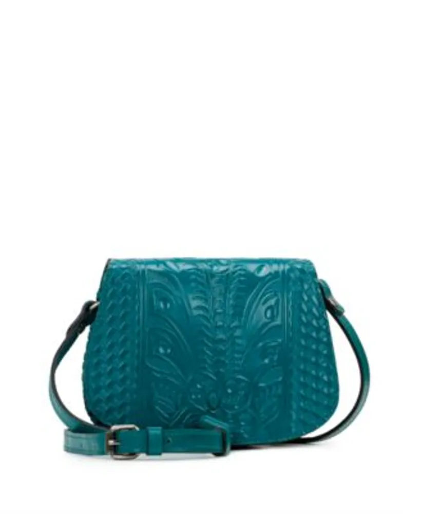 Patricia Nash Savini Turquoise Tooled Leather Saddle Bag  Macys