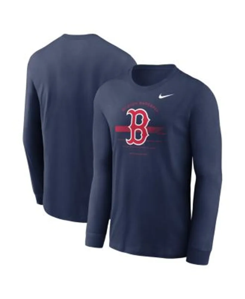 Nike Men's Navy Boston Red Sox Over Arch Performance Long Sleeve T