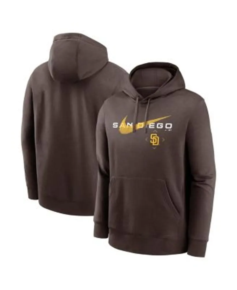 Nike Men's Brown San Diego Padres Big and Tall Over Arch Pullover Hoodie