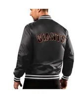 Starter Black San Francisco Giants Varsity Satin Full-Snap Jacket L / Black