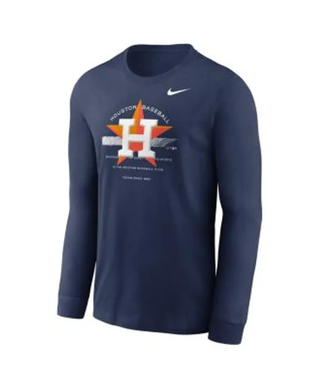 Men's Atlanta Braves Nike Navy Velocity Performance 3/4-Sleeve Raglan T- Shirt